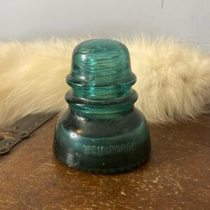 . Vintage Hemingray No. 40 Blue Glass Insulator